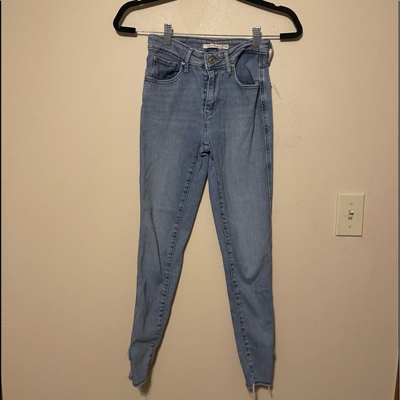 721 HIGH RISE SKINNY WOMEN'S JEANS WITH ANKLE BOWS size 25 - Picture 4 of 11